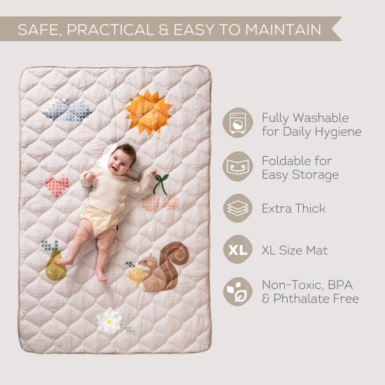 Fantasy Bloom Quilted Playmat(100*150 cm)