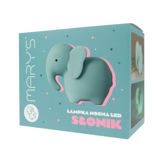 MARY'S LED NIGHT LAMP TURQUOISE ELEPHANT