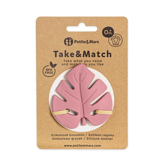 PETITE e MARS Silicone teether TAKE e MATCH Dusty Rose 0m+