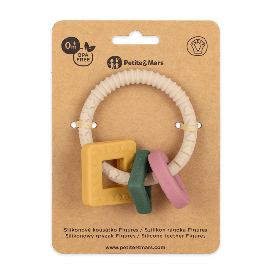 PETITE e MARS Silicone teether Figures 0m+