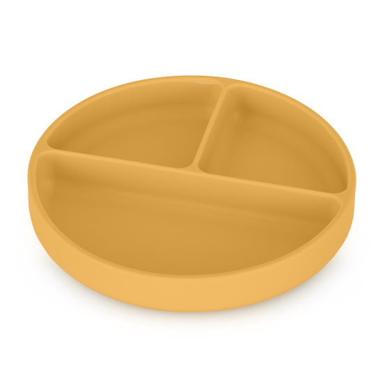 PETITE e MARS Silicone divided plate round TAKE e MATCH Intense Ochre 6m+