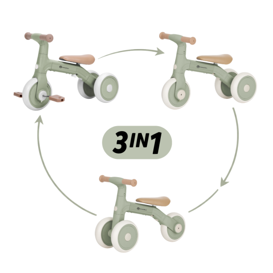 Balance bike Bingo 3 in 1 Sage Leaf 12m +