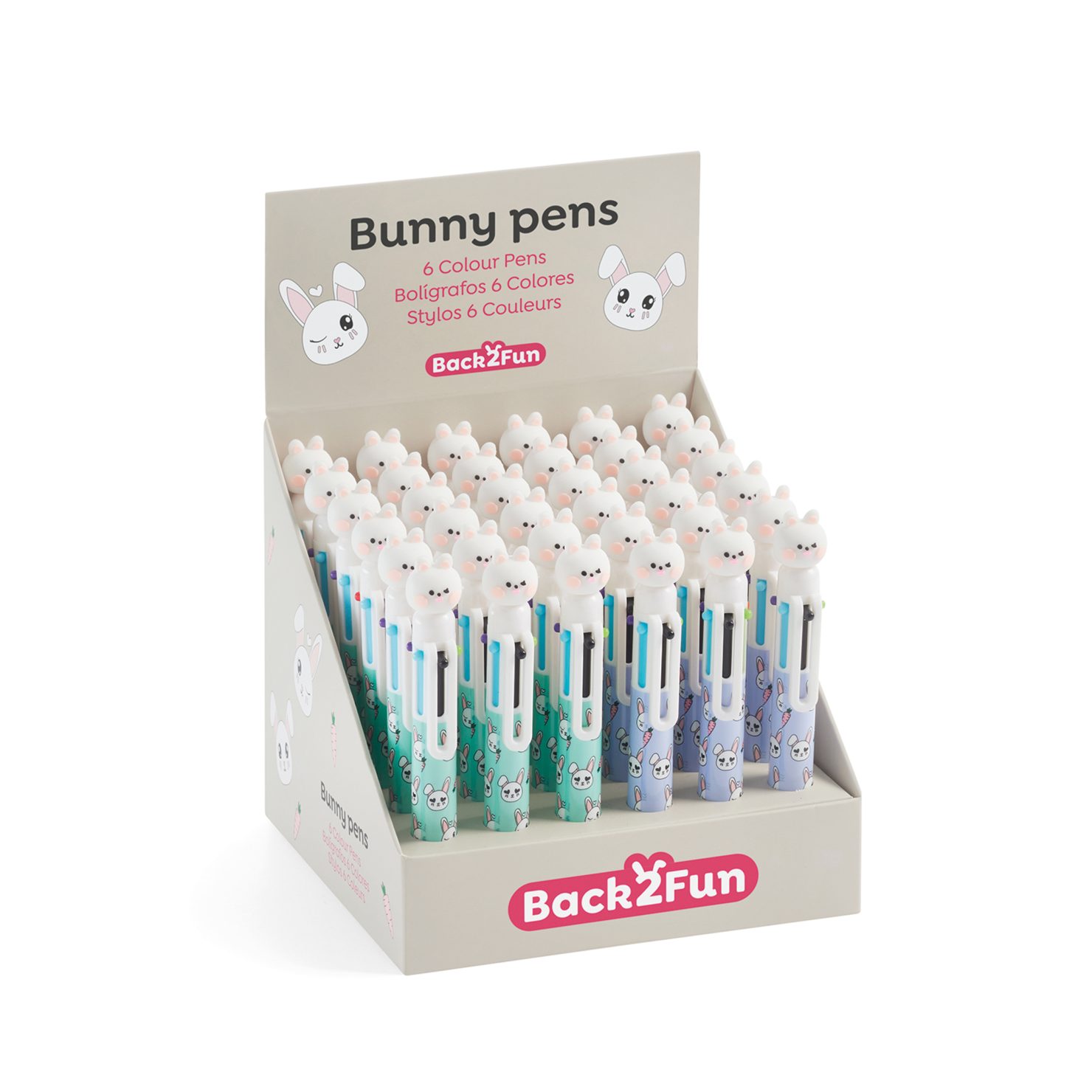 DISP. 36 BALLPENS 6 CLR. BUNNY B2F - immagine 1