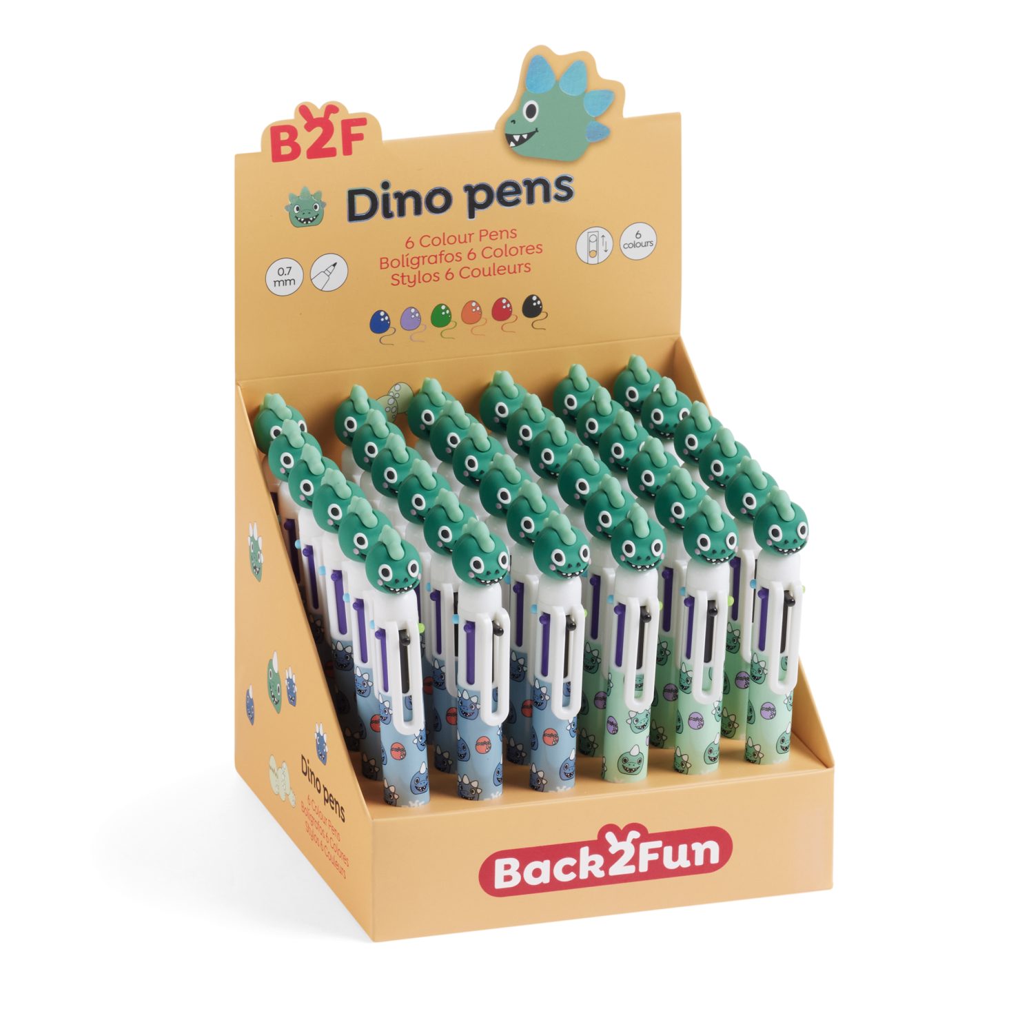 DISP. 36 BALLPENS 6 CLR. DINO B2F - immagine 1