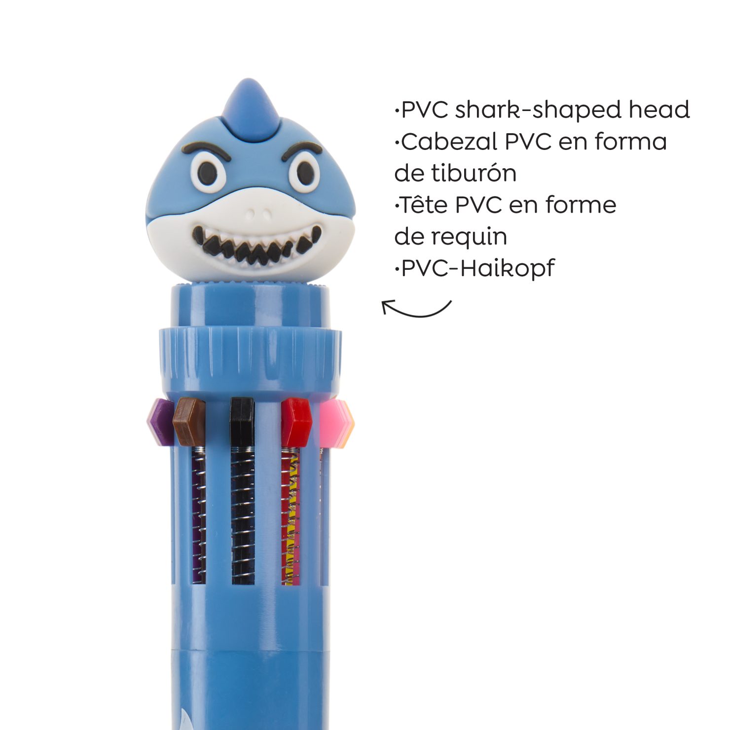 DISP. 36 BALLPENS 10 CLR. SHARK B2F - immagine 2