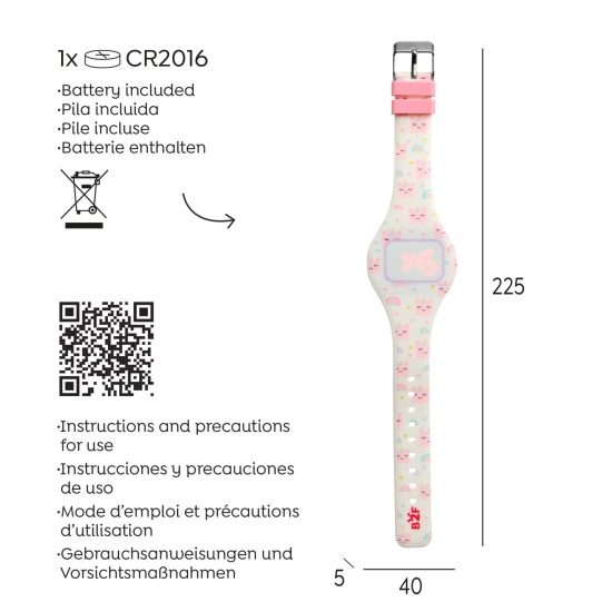 ROUND DIGITAL WATCH UNICORN B2F