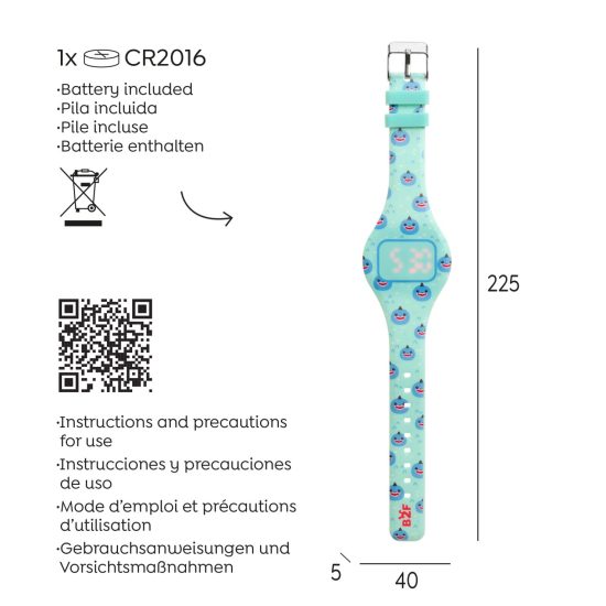 ROUND DIGITAL WATCH SHARK B2F