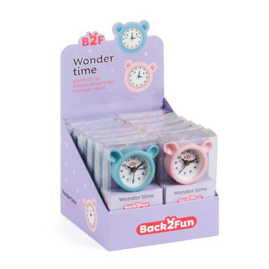 DISP. 12 ALARM CLOCKS TEDDY B2F