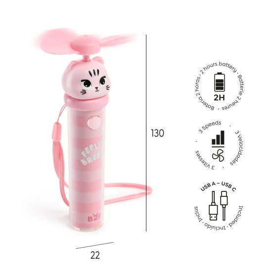 PORTABLE MINI FAN KITTY B2F